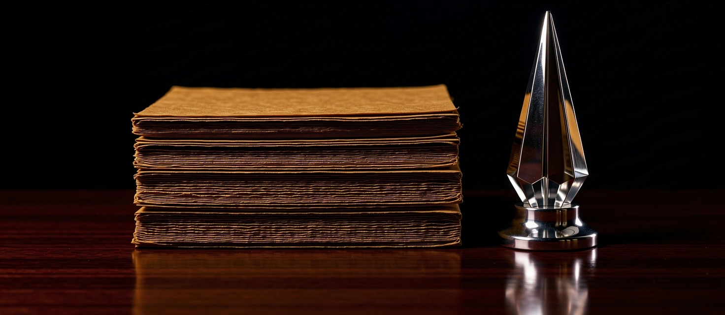 Archival still life representing data organization