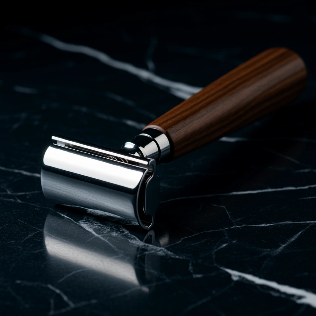 Premium steel razor detail